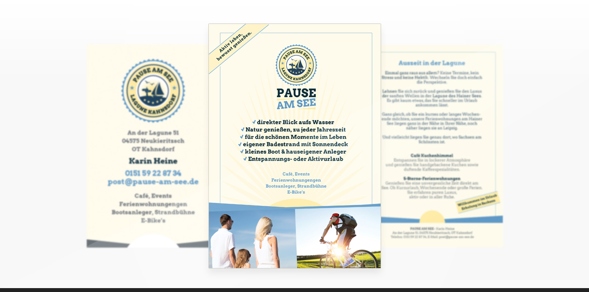 Referenz "Pause am See" Corporate Design Corporate Design Referenz des Kunden "Pause am See"