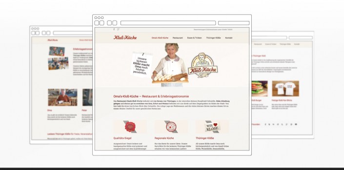 Referenz "Kloß Küche" Webdesign